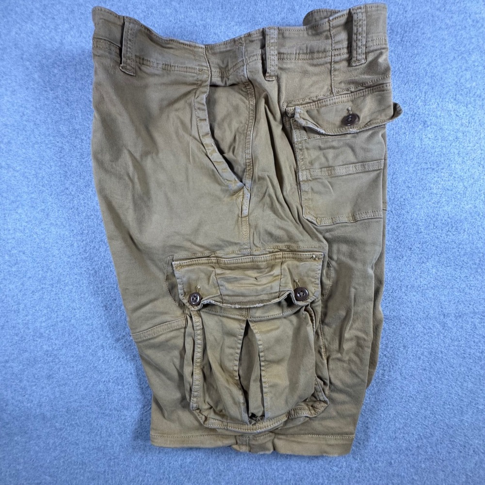 American Eagle Cargo Shorts Mens 38 Tan Extreme Flex Khaki Hiking Y2K Style - Picture 12 of 14